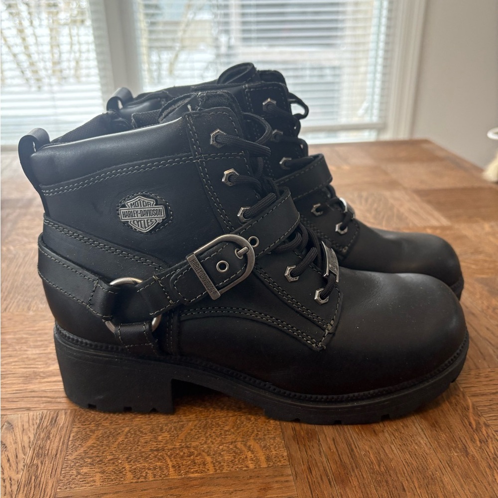 Harley-Davidson Black Leather Boots